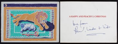 Paul McCartney Beatles Love From Linda + Kids Authentic Signed Card BAS #AA03802 Sale Coupon