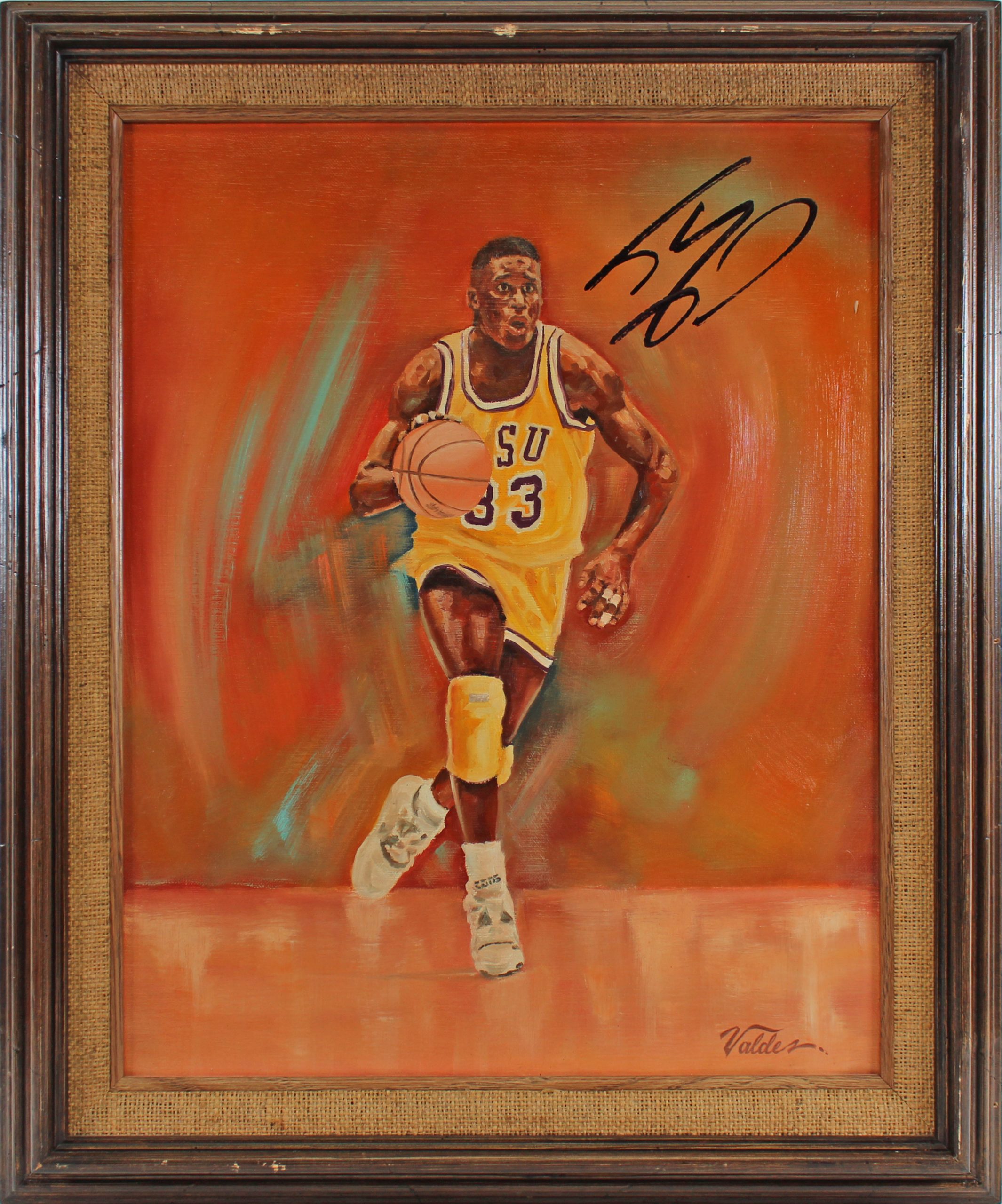 LSU Shaquille O’Neal Authentic Signed 16×20 Hand Painted Canvas BAS Witnessed Sale Coupon