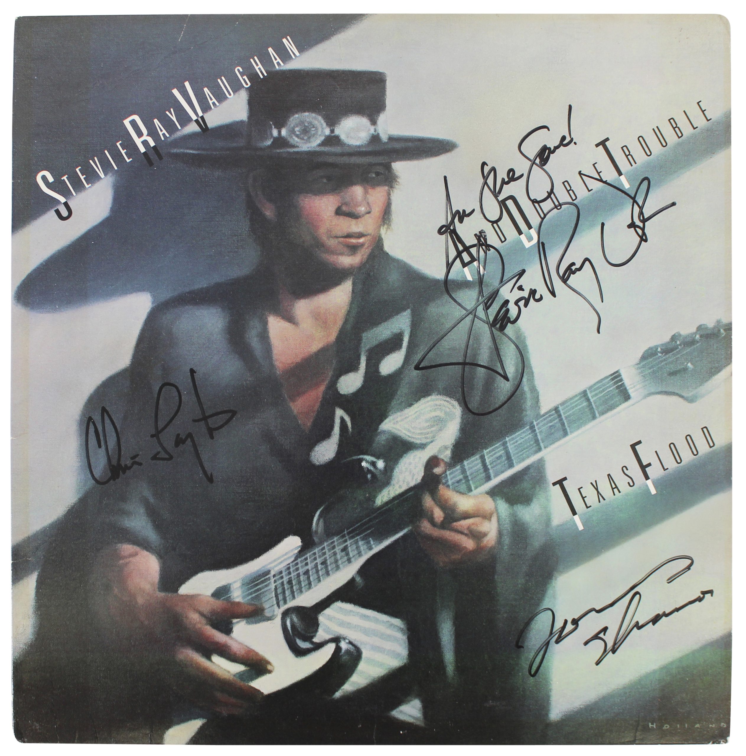 Double Trouble (3) Stevie Ray Vaughan +2 Signed Album Cover BAS #AA03826 Sale Coupon