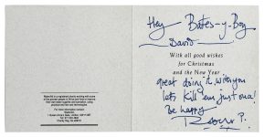Robert Plant Led Zeppelin Signed 4×8.15 Christmas Greeting Card BAS #AB14600 Sale Coupon