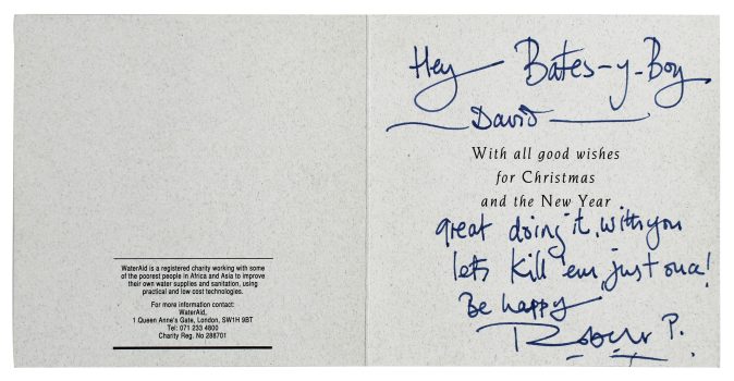 Robert Plant Led Zeppelin Signed 4×8.15 Christmas Greeting Card BAS #AB14600 Sale Coupon