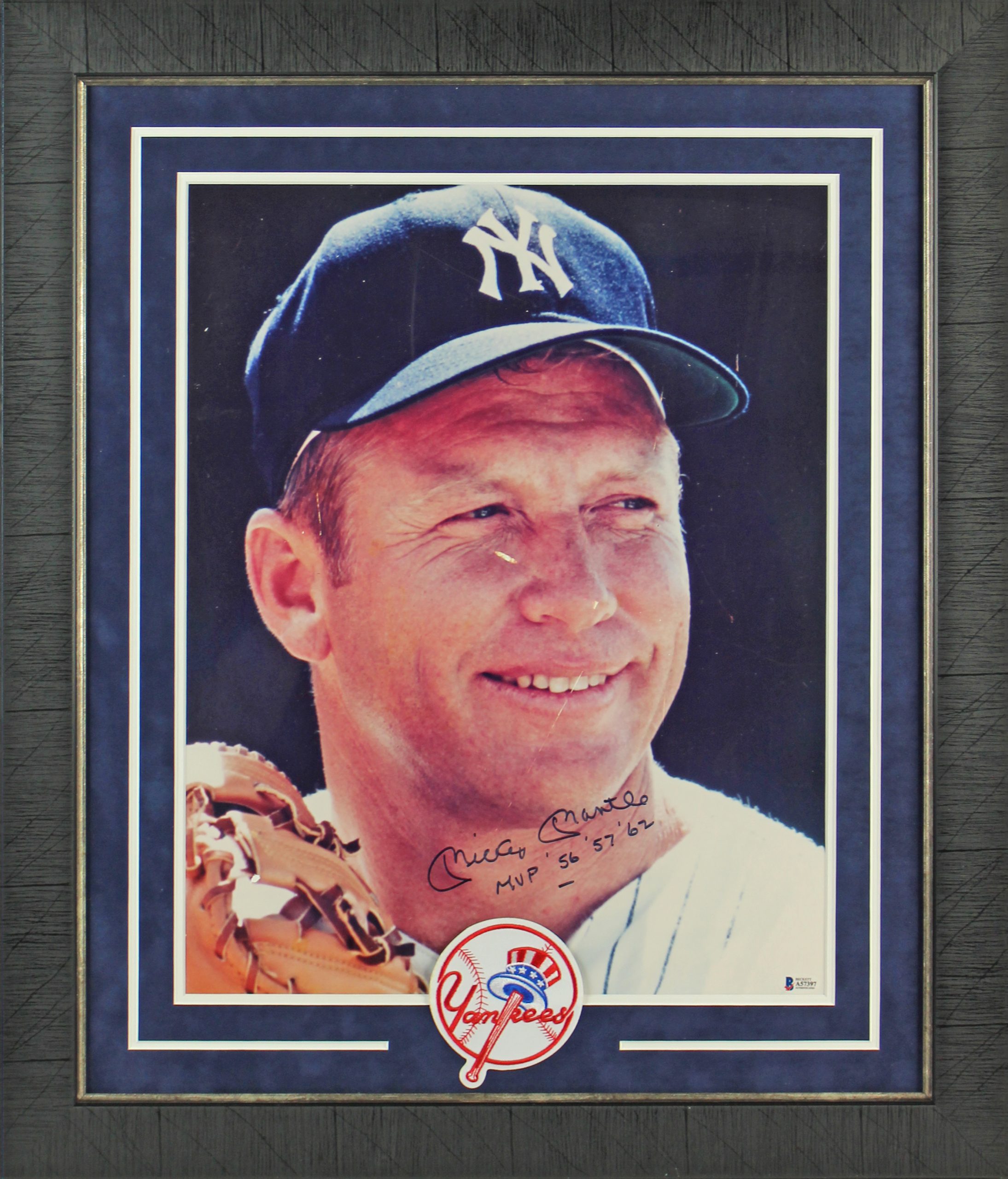Yankees Mickey Mantle “MVP ’56 ’57 ’62” Authentic Signed 16×20 Framed Photo BAS Sale Coupon