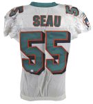 Dolphins Junior Seau Authentic 2004 Game Used Reebok Road Jersey Mears & PSA/DNA Sale Coupon