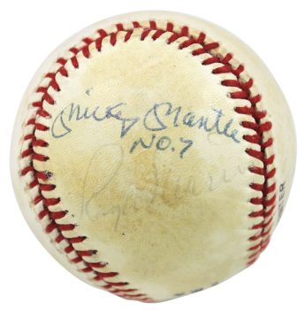 Yankees Mickey Mantle & Roger Maris “No.  7” Signed Onl Baseball PSA/DNA #H45984 Sale Coupon