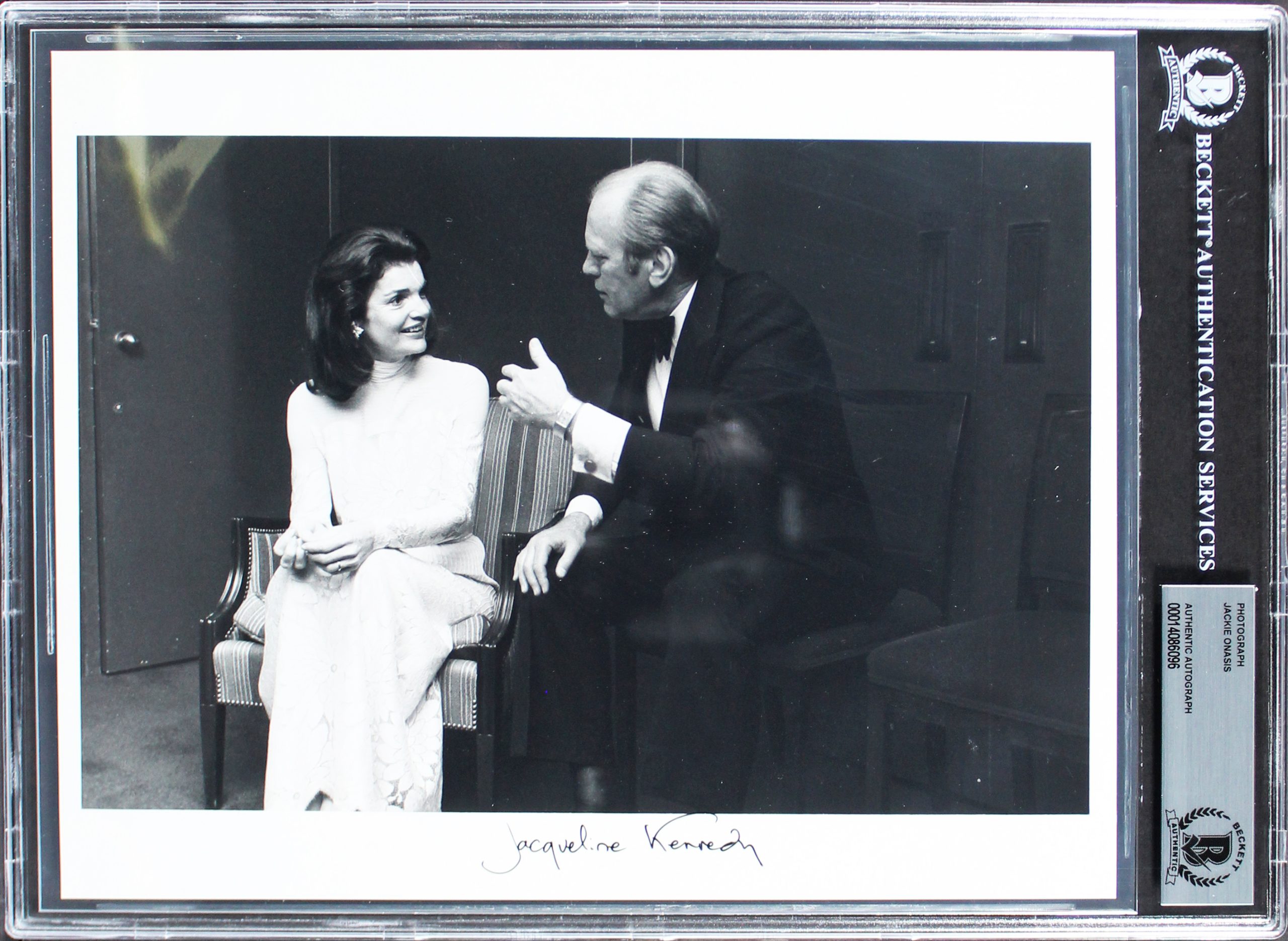 Jacqueline Onassis Kennedy Signed 8×10 Black & White Photo Auto 9! BAS Slabbed Sale Coupon