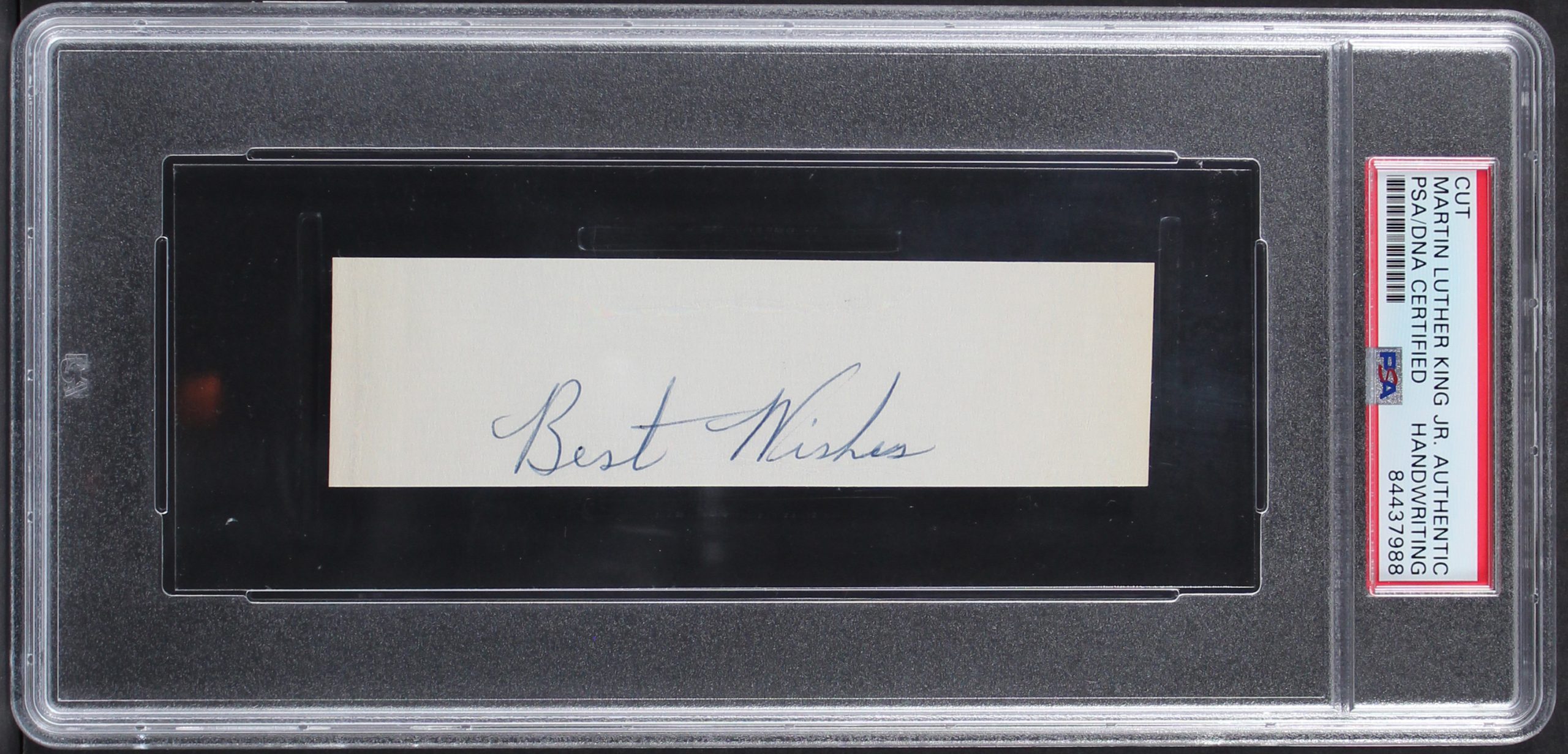 Martin Luther King Jr. 1.35×5 Best Wishes Handwriting Sample PSA/DNA Slabbed Sale Coupon