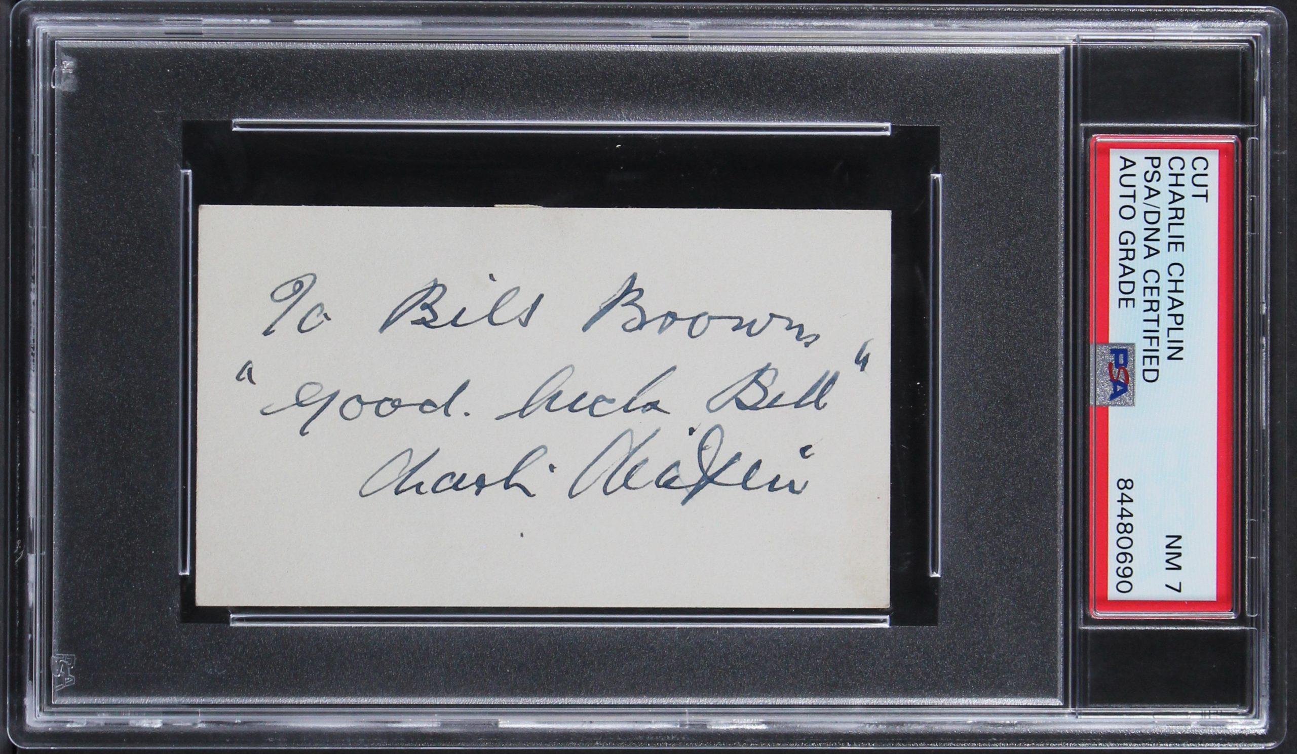 Charlie Chaplin Authentic Signed 2.25×3.85 Cut Signature Auto NM 7! PSA Slabbed Sale Coupon