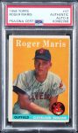 Yankees Roger Maris Signed 1958 Topps #47 Card Auto Graded NM-MT 8! PSA Slabbed Sale Coupon