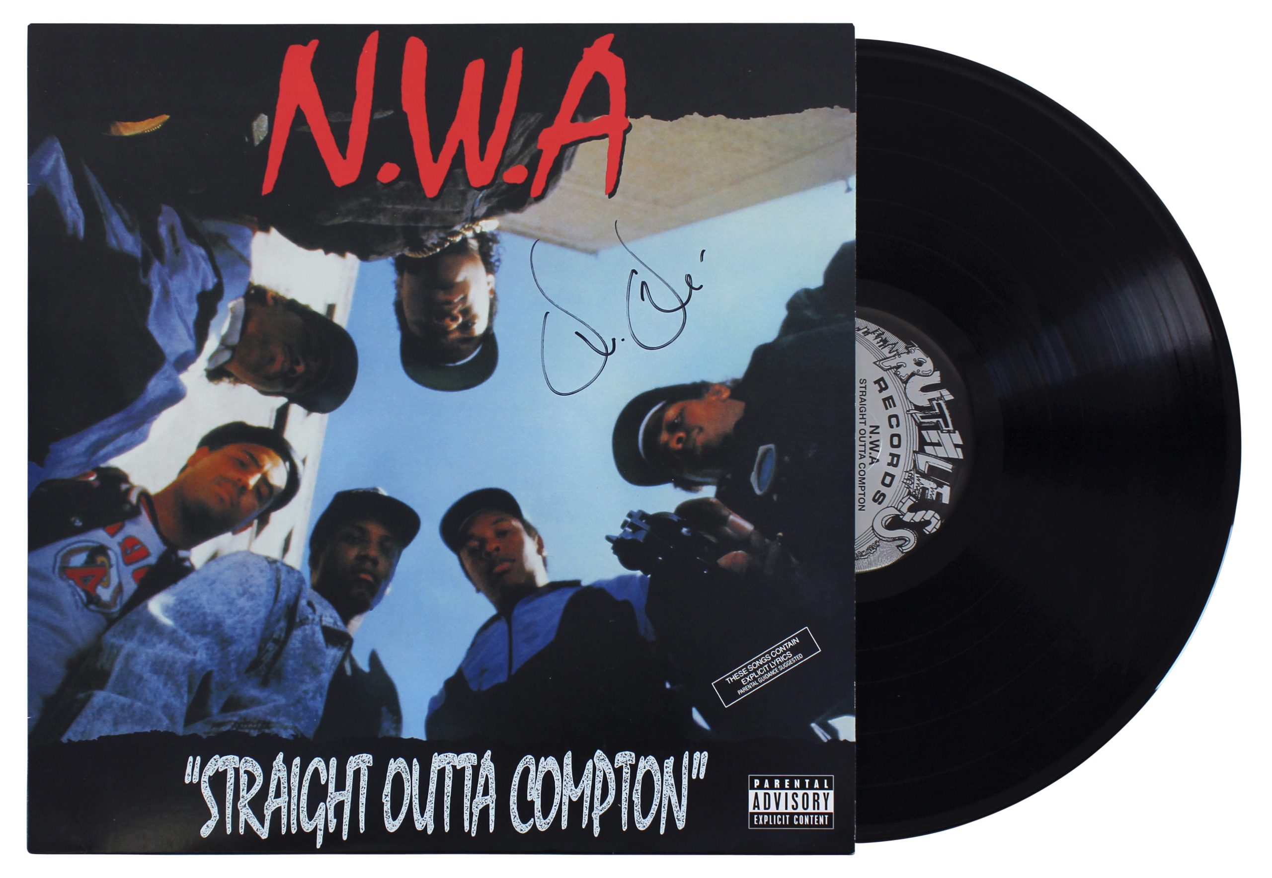 Dr. Dre N.W.A Signed Straight Outta Compton Album Cover W/ Vinyl BAS #AB12013 Sale Coupon