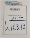 Pablo Picasso “16.3.63” Signed 8.5×11 Autograph Album Book Page PSA/DNA #AL02066 Sale Coupon