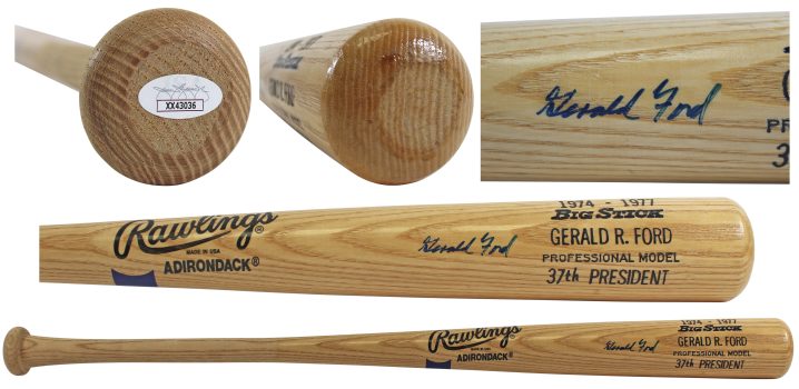 Gerald Ford Authentic Signed Rawlings Adirondack Big Stick Bat JSA #XX43036 Sale Coupon