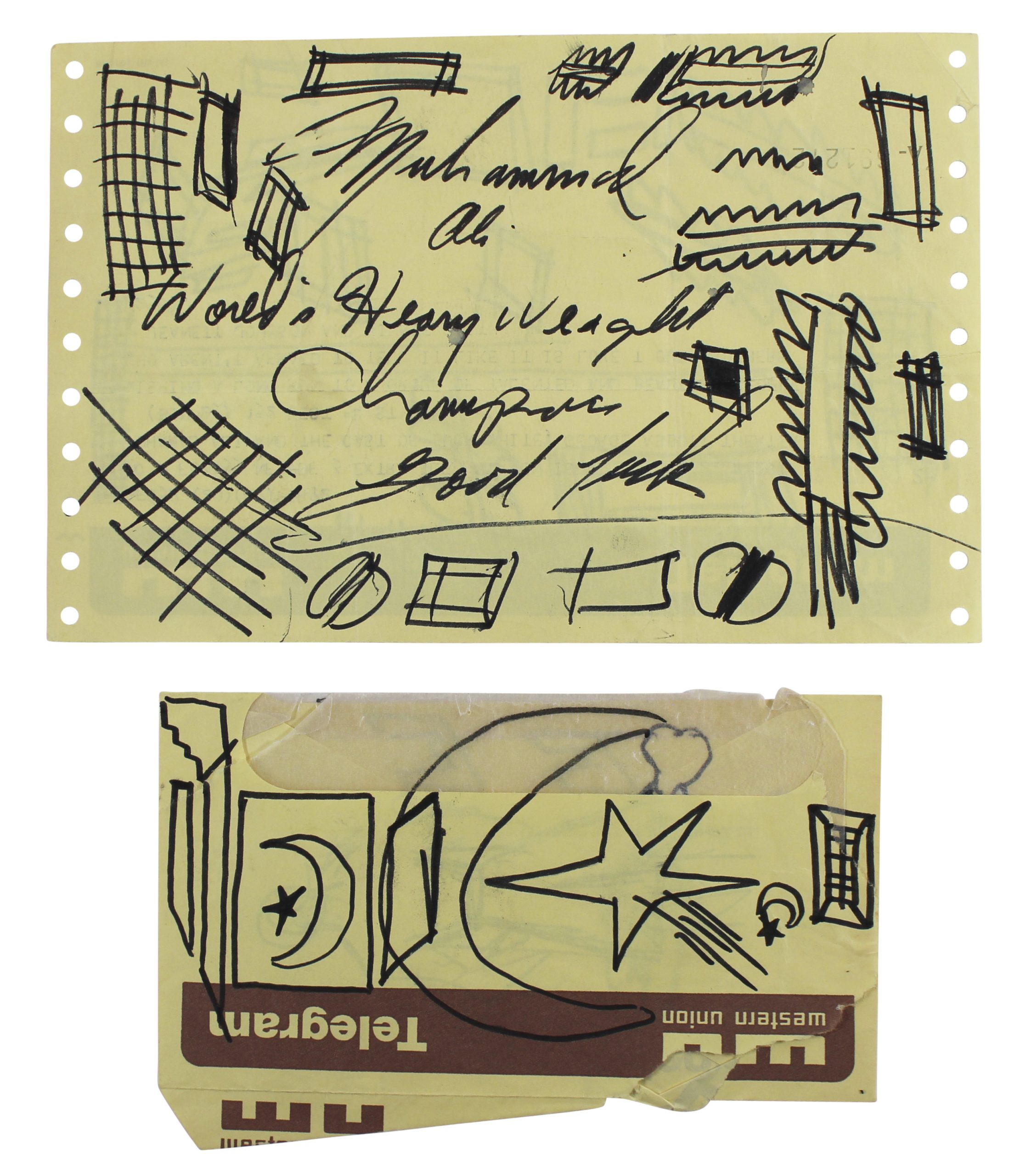 Muhammad Ali World’s Heavyweight Champion Signed 5.5×8.5 1969 Telegram PSA/DNA Sale Coupon