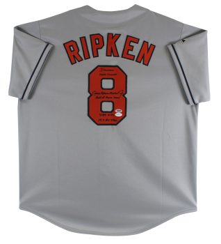 Cal Ripken Jr. Full Name Stat Authentic Signed Grey Jersey JSA & PSA/DNA Sale Coupon