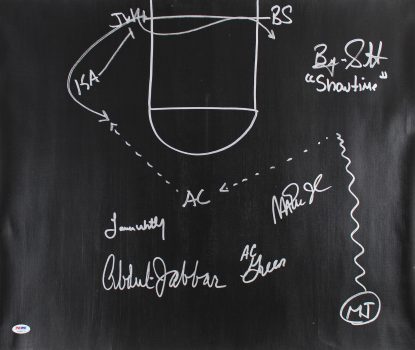 Showtime Lakers (5) Signed 20×24 Canvas W/ Hand Drawn ‘Sideline Play’ PSA ITP Sale Coupon