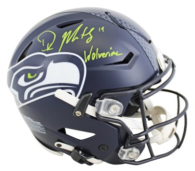 Seahawks DK Metcalf “Wolverine” Signed Speed Flex Full Size Helmet BAS Witness Sale Coupon