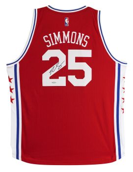 76ers Ben Simmons Authentic Signed Red Adidas Swingman Jersey UDA #BAM55872 Sale Coupon