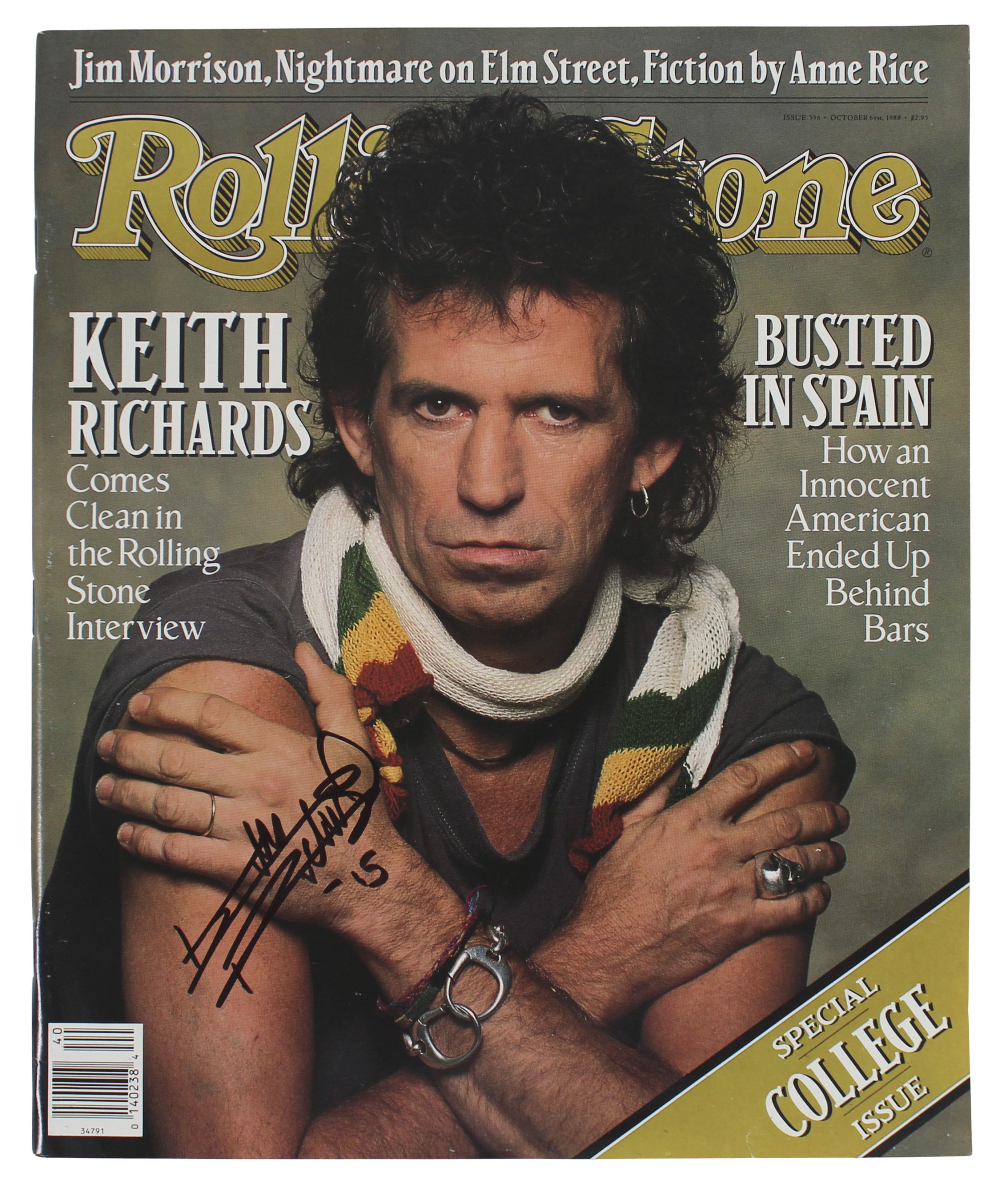 Keith Richards Authentic Signed 1988 Rolling Stone Magazine BAS #AB77698 Sale Coupon