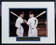 Yankees Mickey Mantle & Joe DiMaggio Signed 11×14 Framed Photo JSA #XX11831 Sale Coupon