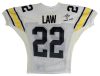 Michigan Ty Law Signed Game Used Size 42 White Russell Athletic Jersey BAS Wit Sale Coupon
