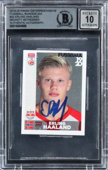 Erling Haaland Signed 2019 Panini Bundesliga #32 Rookie Card Auto 10 BAS Slabbed Sale Coupon