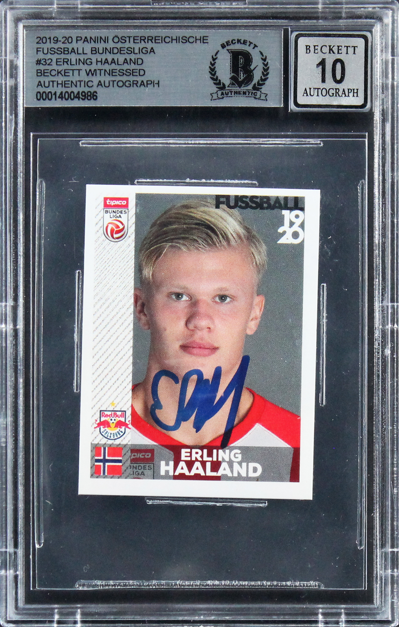 Erling Haaland Signed 2019 Panini Bundesliga #32 Rookie Card Auto 10 BAS Slabbed Sale Coupon