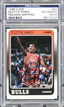 Bulls Scottie Pippen Authentic Signed 1988 Fleer #20 Rookie Card PSA/DNA Slabbed Sale Coupon