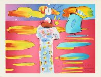 Peter Max “Warm Regards 1981” Authentic Signed 21.5×28 Artist Proof BAS #A72875 Sale Coupon
