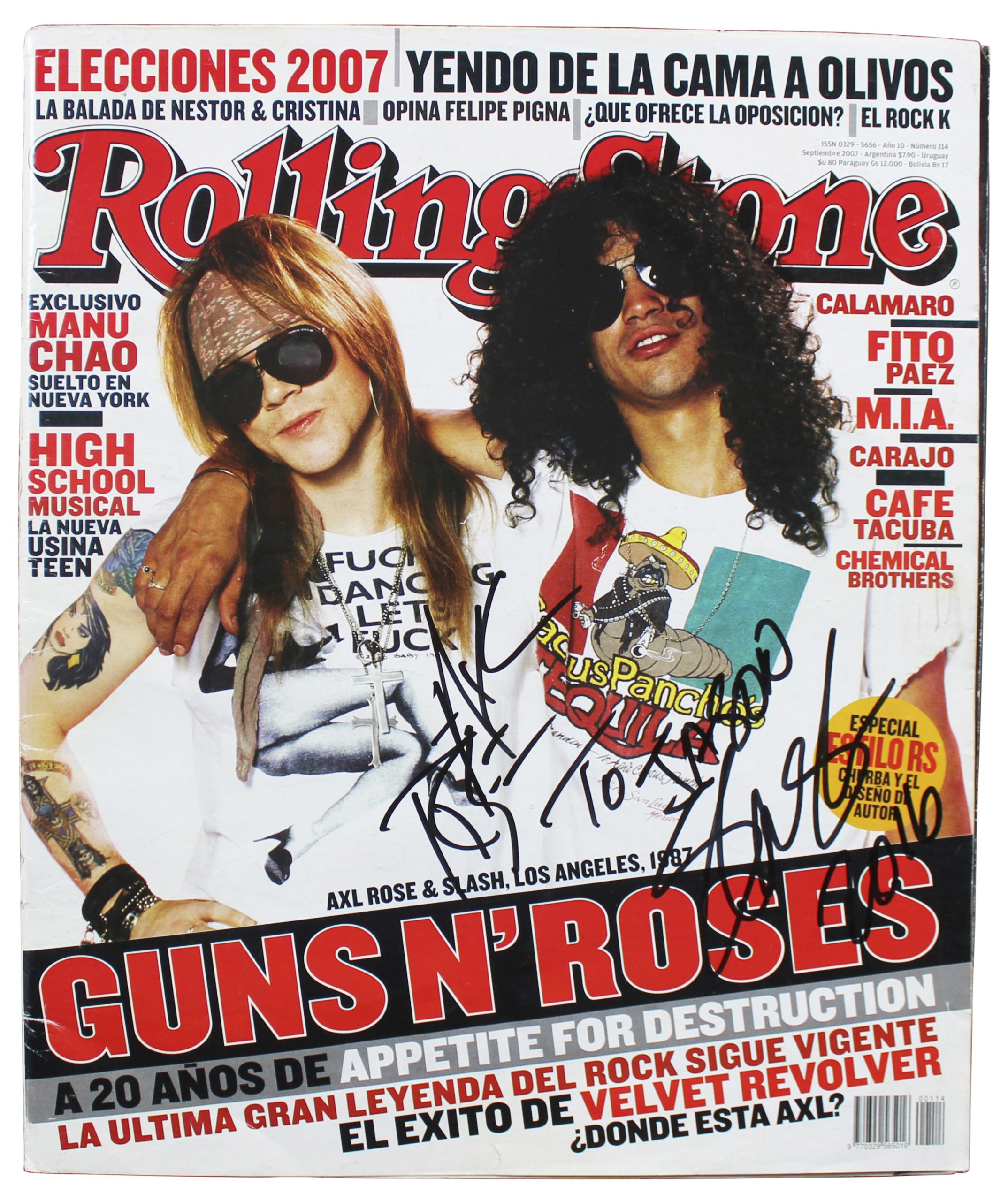 Axl Rose & Slash GnR Authentic Signed Rolling Stone Magazine BAS #AB77723 Sale Coupon