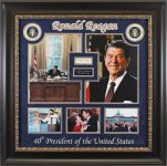 Ronald Reagan Authentic Signed & Framed 1×3 Cut Signature Auto 10! BAS #AB14388 Sale Coupon