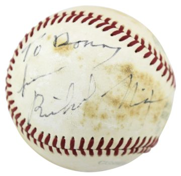 President Richard Nixon Signed Authentic OAL MacPhail Baseball JSA #X91589 Sale Coupon