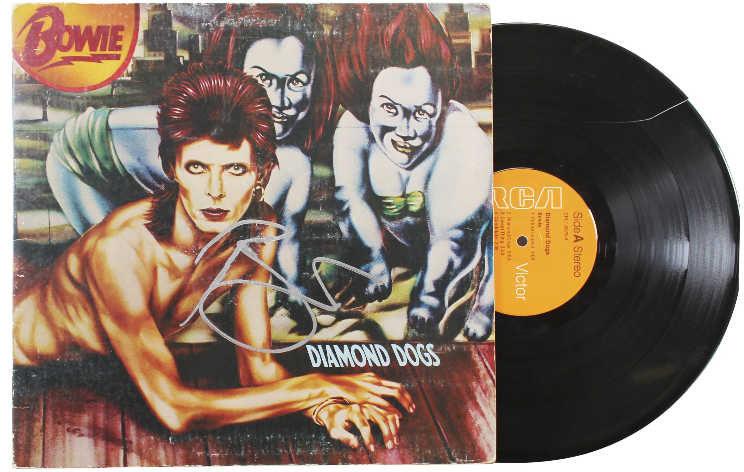 David Bowie Authentic Signed Diamond Dogs Album Cover W/ Vinyl JSA #XX60008 Sale Coupon