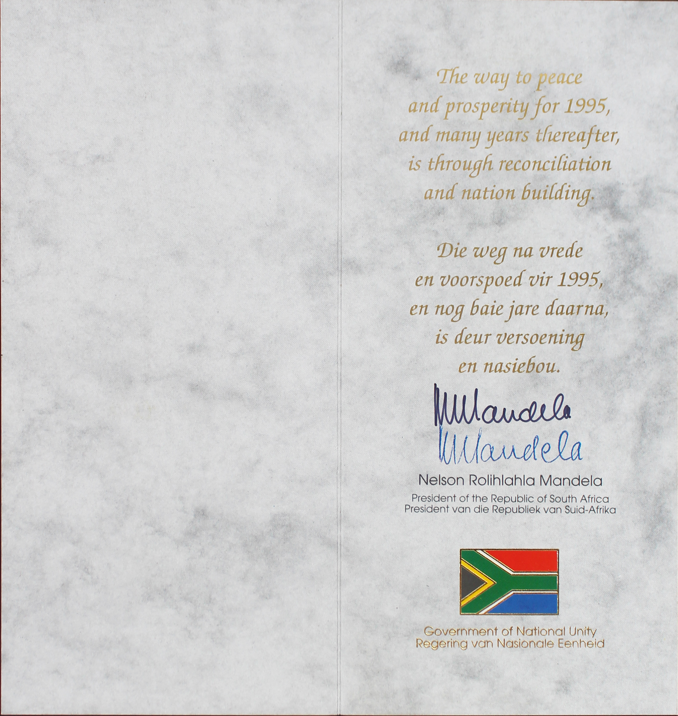 Nelson Mandela Signed 4×8.25 Office Of The President Program JSA #XX60006 Sale Coupon