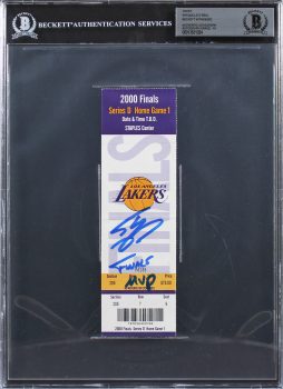 Shaquille O’Neal Finals MVP Signed 2000 Finals GM 1 Ticket Stub Auto 10 BAS Slab Sale Coupon