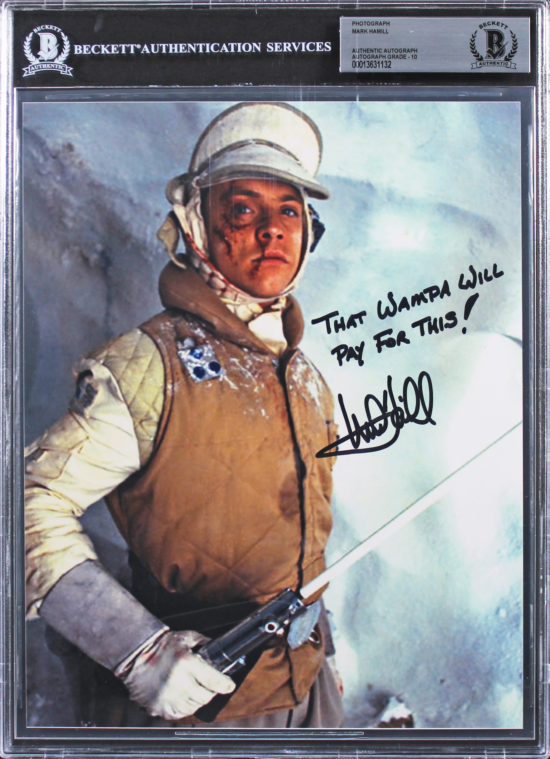 Mark Hamill “That Wampa Will Pay For This!” Signed 8×10 Photo Auto 10! BAS Slab Sale Coupon