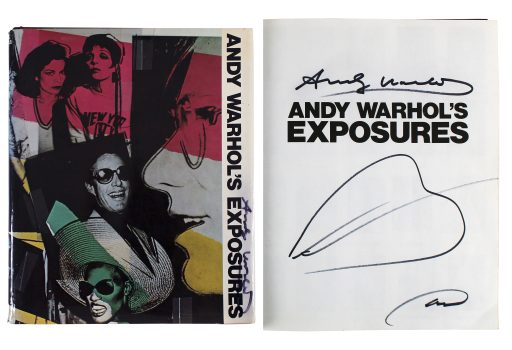 Andy Warhol Double Signed “Exposures” Book w/ Hand Drawn Sketch BAS #AB14579 Sale Coupon
