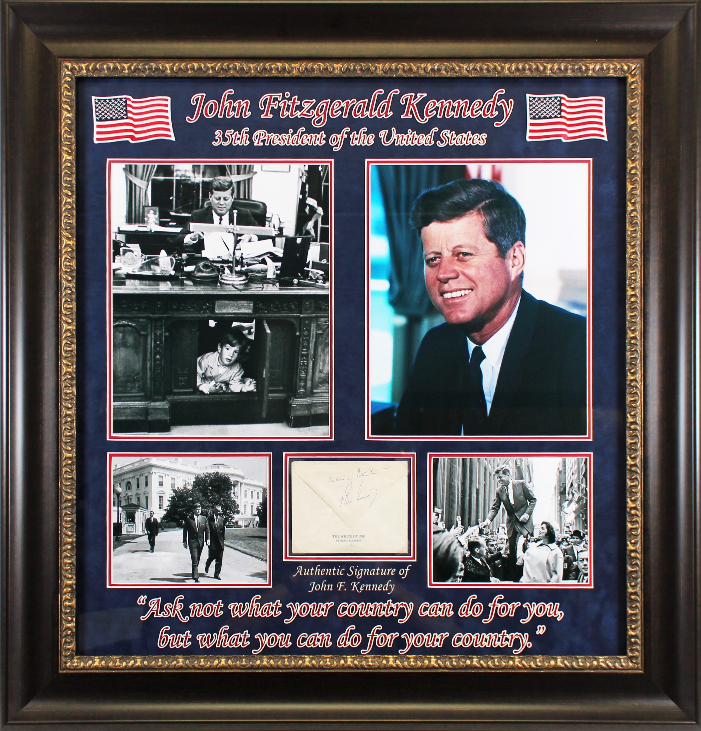 John F. Kennedy “Many Thanks” Authentic Signed & Framed Envelope BAS #AB14595 Sale Coupon