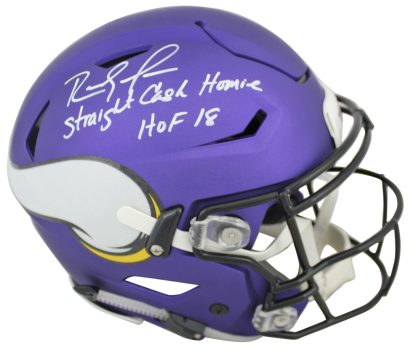 Vikings Randy Moss “SCH HOF 18” Signed Speed Flex Full Size Helmet BAS Witnessed Sale Coupon