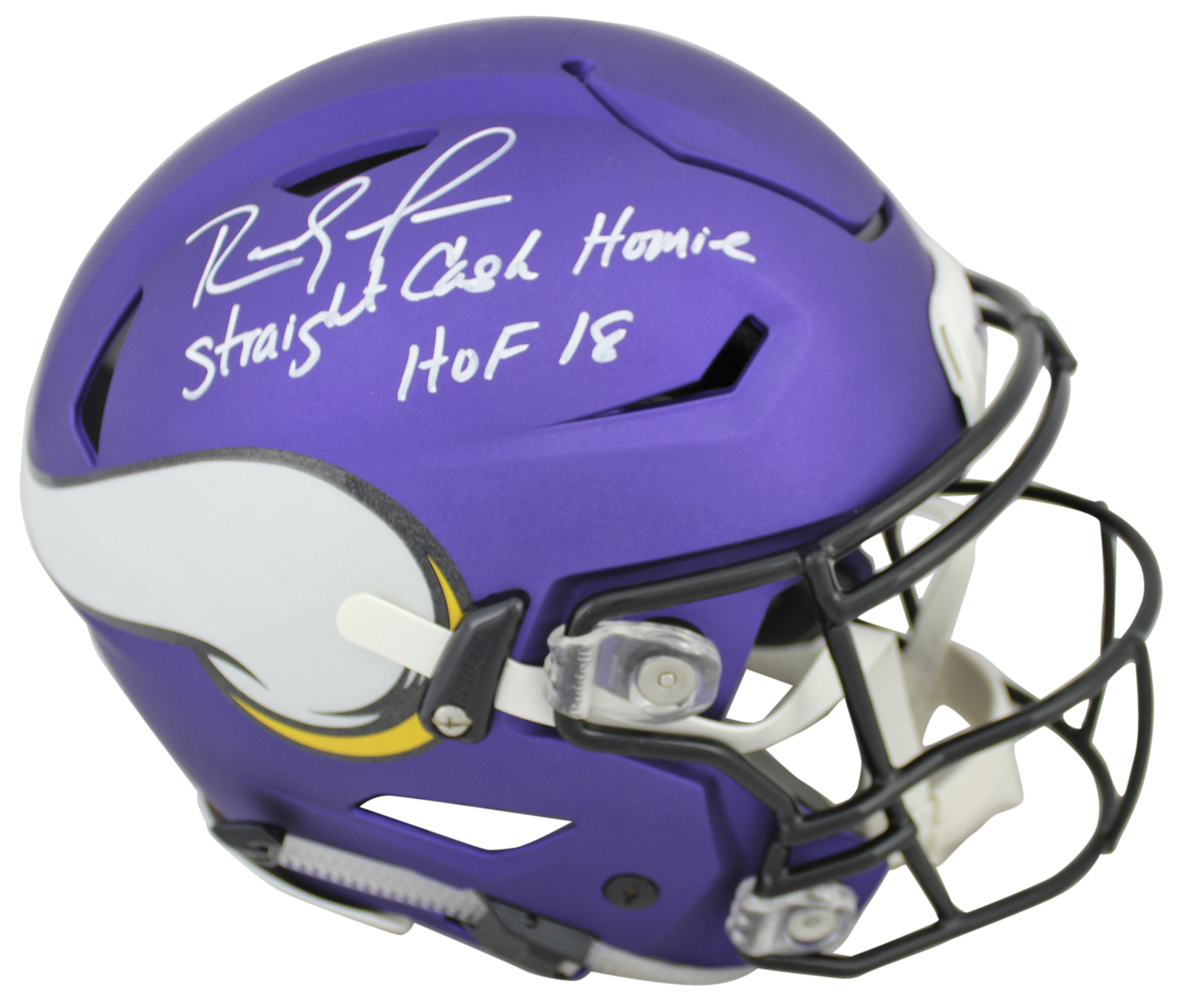 Vikings Randy Moss “SCH HOF 18” Signed Speed Flex Full Size Helmet BAS Witnessed Sale Coupon