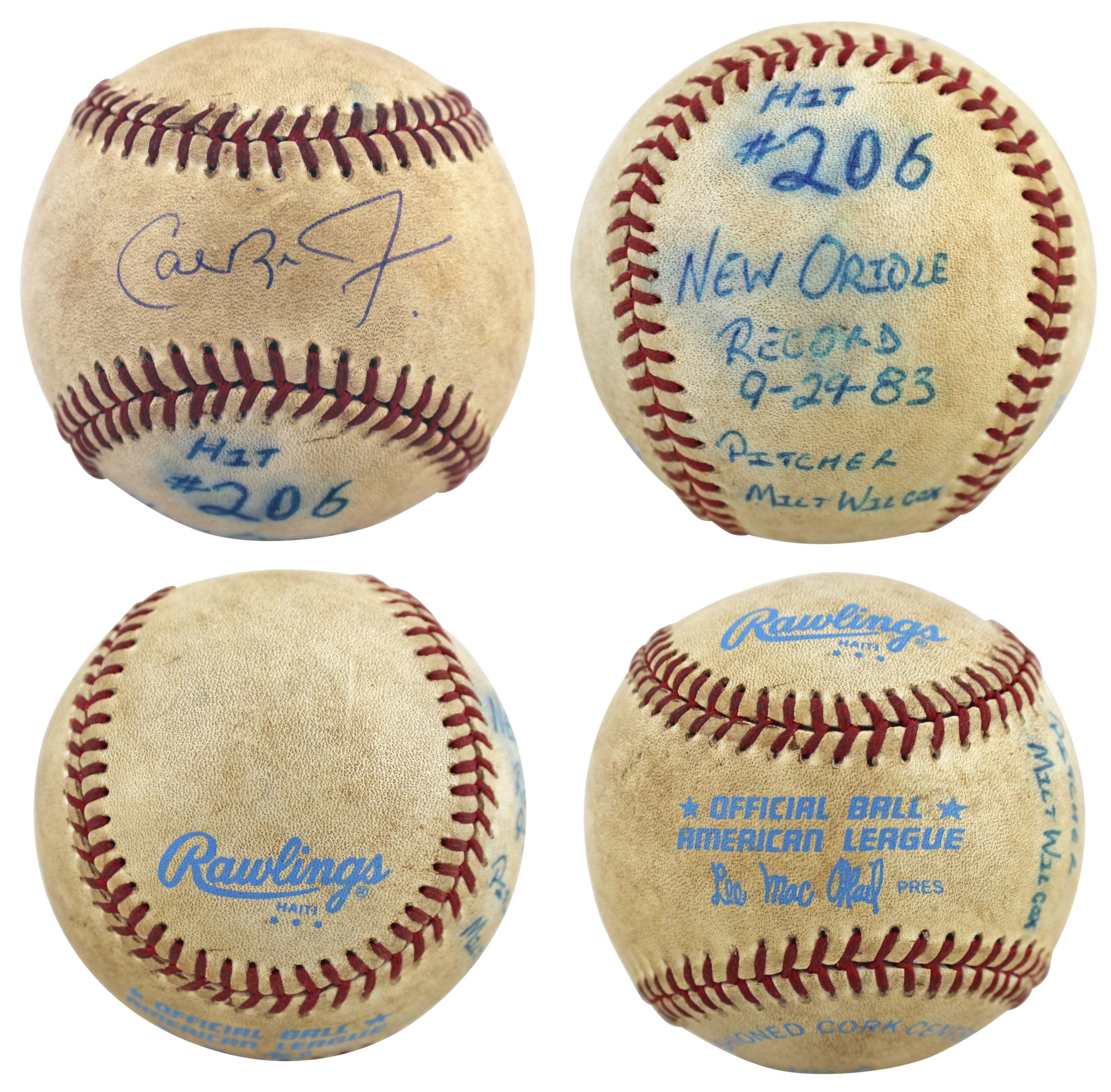 Orioles Cal Ripken Jr. Signed 1983 Season Hit Record #206 GU Oal Baseball BAS Sale Coupon