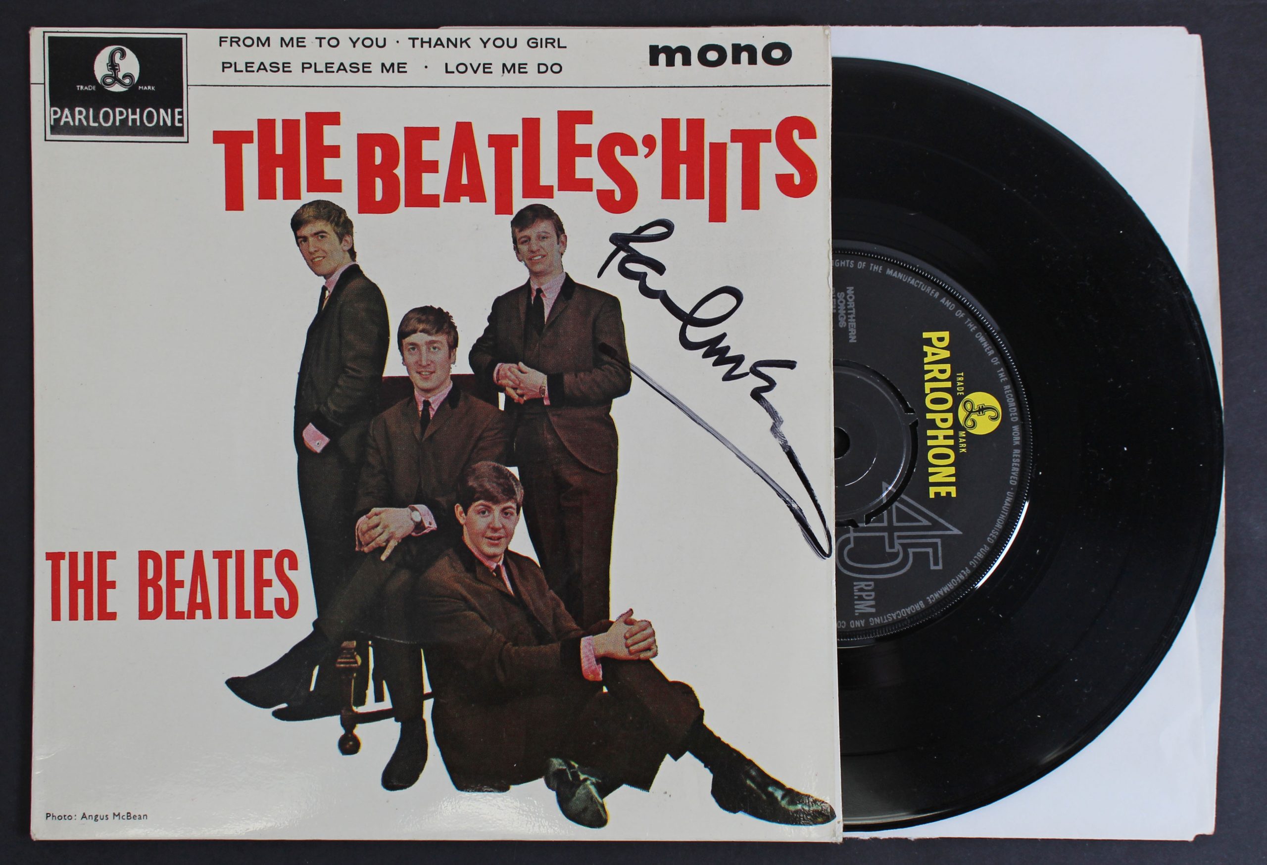 Paul McCartney Signed The Beatles’ Hits 45 RPM Album Cover W/ Vinyl BAS #A57933 Sale Coupon