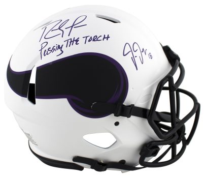 Randy Moss & Justin Jefferson “PTT” Signed Lunar F/S Speed Proline Helmet BAS W Sale Coupon