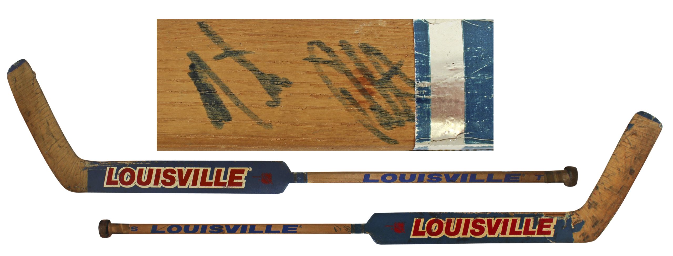 Rangers Mike Richter Signed Game Used Louisville Goalie Hockey Stick BAS Sale Coupon