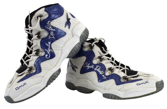 Clyde Drexler Signed 1997-98 Final Season Game Used Reebok DMX Size 15 Shoes JSA Sale Coupon