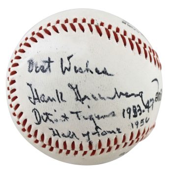 Tigers Hank Greenberg “Stat” Signed Regent Semi-Pro League Baseball PSA #AJ01075 Sale Coupon