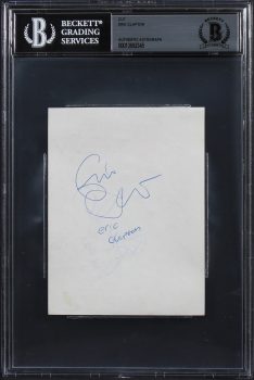Eric Clapton Authentic Signed 3.75×5 Cut Signature Autographed BAS Slabbed Sale Coupon