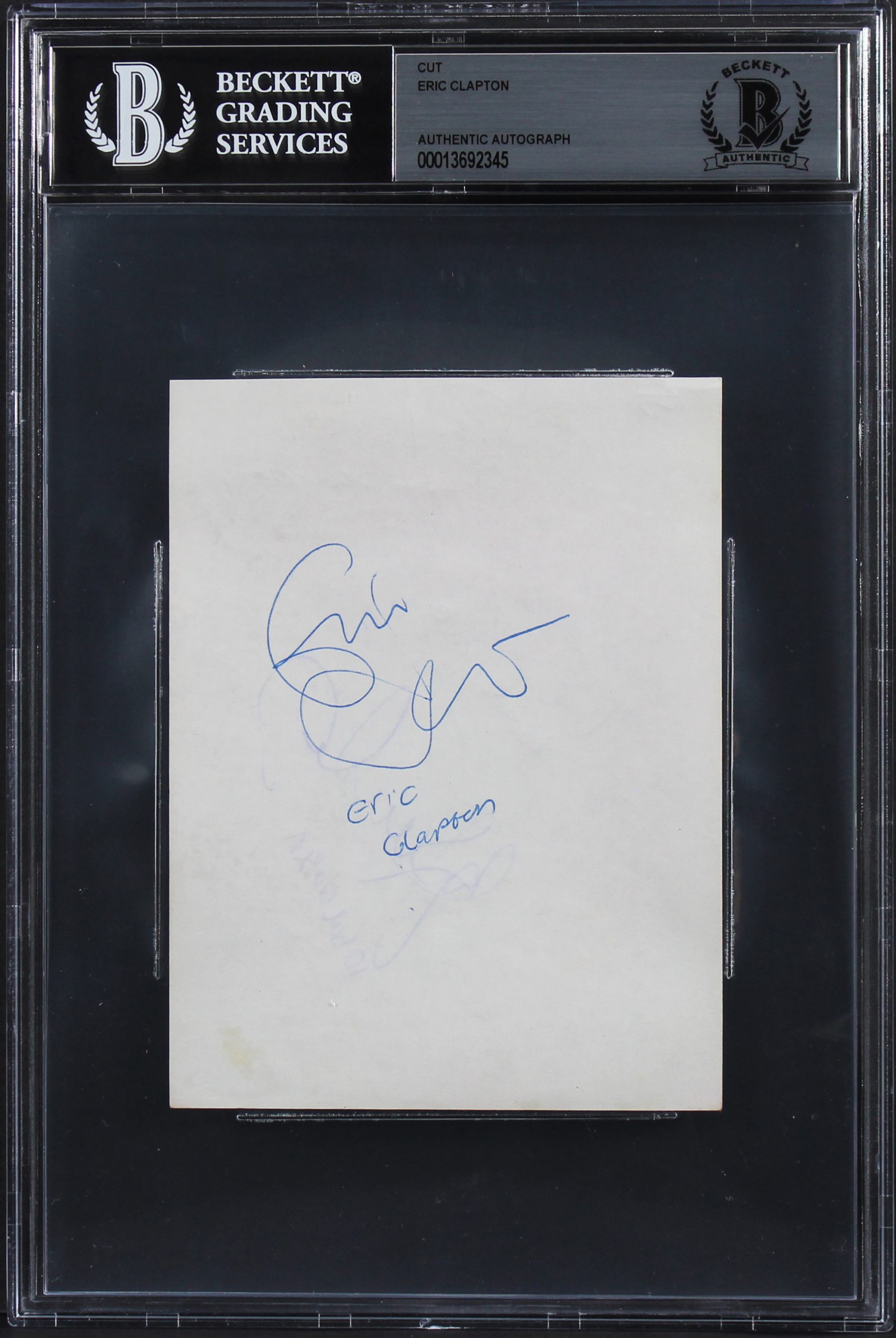 Eric Clapton Authentic Signed 3.75×5 Cut Signature Autographed BAS Slabbed Sale Coupon