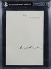 Dwight D. Eisenhower Signed 7×10.25 White House Stationary Page Auto 9! BAS Slab Sale Coupon