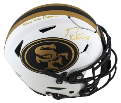 49ers George Kittle “SCK” Signed Lunar Speed Flex Full Size Helmet BAS Witnessed Sale Coupon