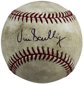 Dodgers Vin Scully Signed Game Used 9/21/2016 Baseball BAS Witnessed & MLB Holo Sale Coupon