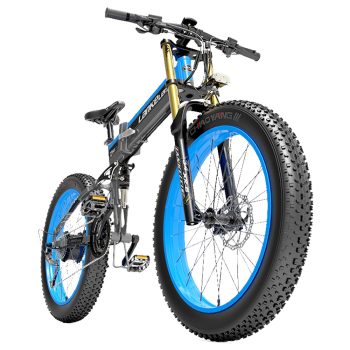 LANKELEISI T750 Plus Big Fork Electric Bike 145Ah Battery Blue Sale Coupon